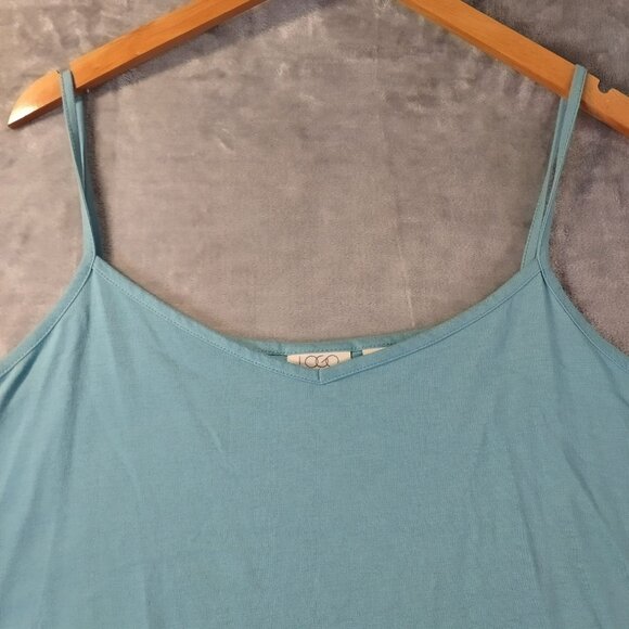 LOGOLori Goldstein Women Cami XL Blue Cotton TankTop Layering Piece Casual Basic - Picture 3 of 8